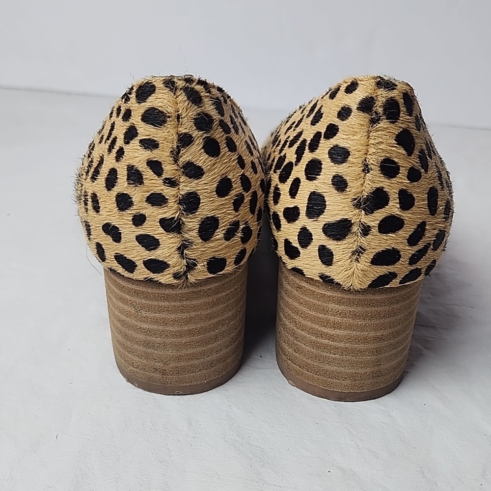 Crown Vintage Juryan Pump Leopard Print Leather Upper 2" Block Heel Size 6 - Picture 4 of 8